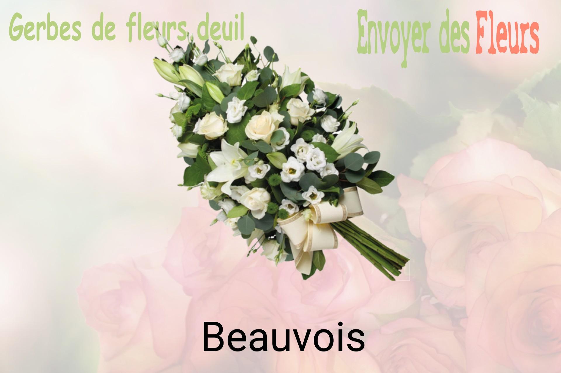 Gerbe de fleurs de deuil livrée à Beauvois